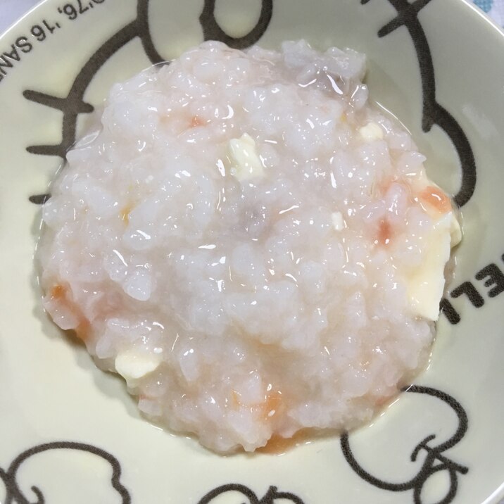 離乳食後期☆トマトと里芋とチーズの6倍粥☆